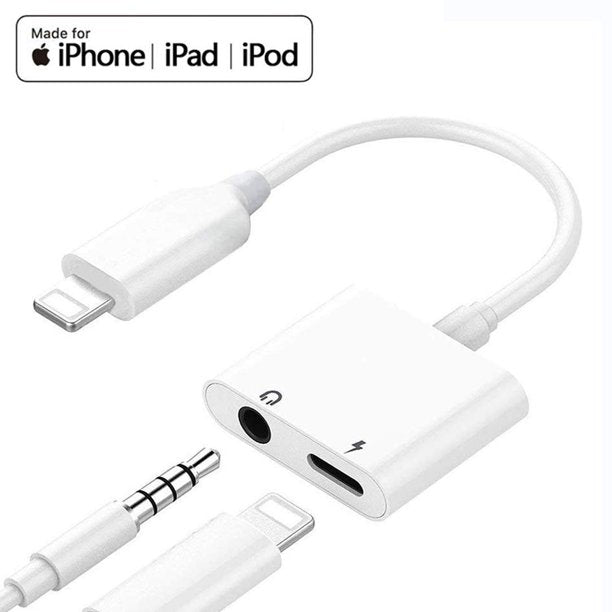 Apple iPhone Lightning to 3.5mm Headphone Jack Adapter & Charging Connector