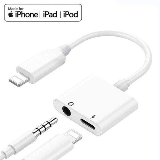 Apple iPhone Lightning to 3.5mm Headphone Jack Adapter & Charging Connector