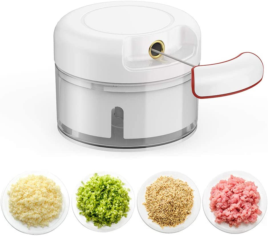 Mini Powerful Meat Grinder Hand-power Food Chopper Mincer Mixer Blender Chop Meat Fruit Vegetable Nuts Shredder