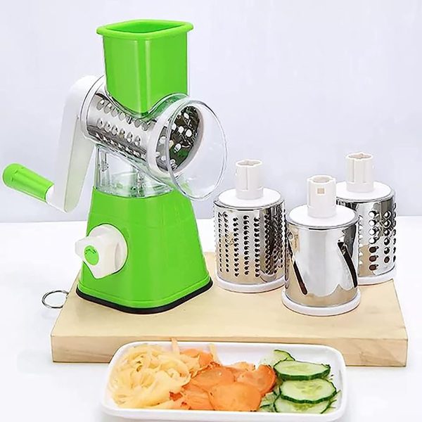 3-in-1 Vegetable Cutter Machine – Cheese grater, Onion, Carrot (Random Color)