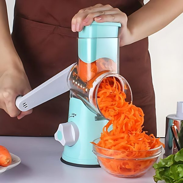 3-in-1 Vegetable Cutter Machine – Cheese grater, Onion, Carrot (Random Color)