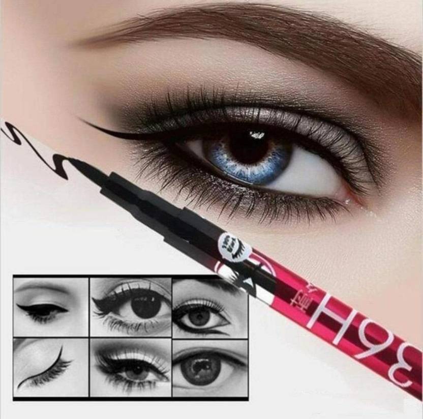 (Pack of 06) YANQINA 36H Precision Liquid Waterproof Eyeliner Pencil | Eye Liner (Black)