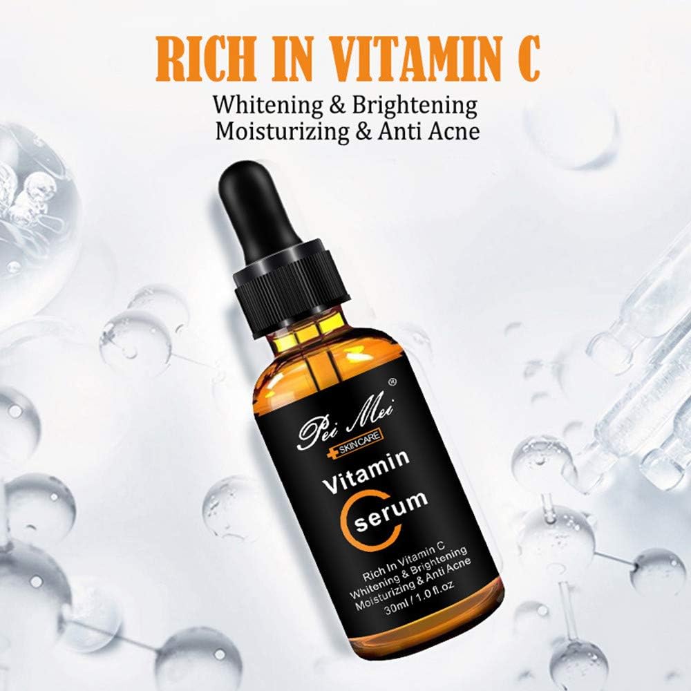 Pei Mei One Of The Best Vitamin C Serum Rich in Vitamin C, Whitening &amp; Brightening, Moisturizing &amp; Anti-acne All types of Skin 30ml | VC Facial Serum Glow Serum Removes Dark Spot