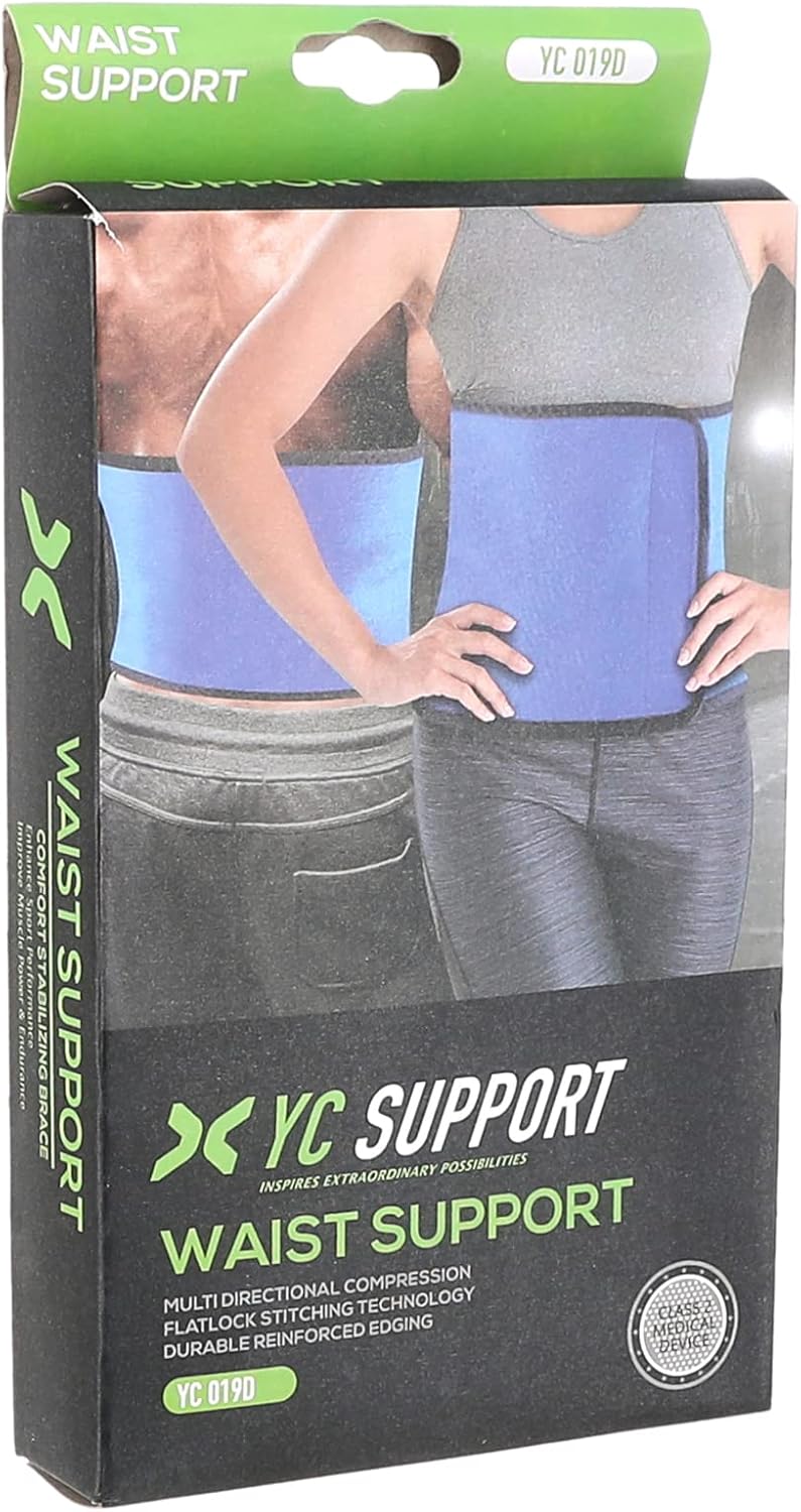 Waist Support Slimming Adjustable Belt For Both Men And Women fits for all (Blue )