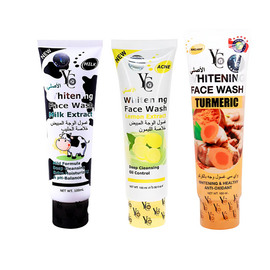 YC Whitening Face Wash Lemon, Milk &amp; Turmeric Extract