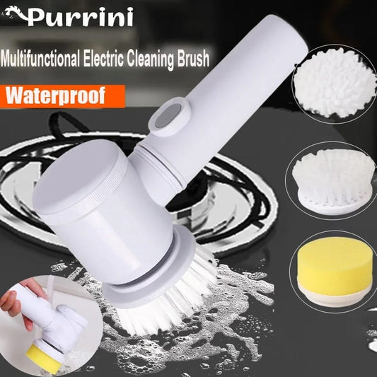 Handheld Electric Cleaning Brush Scrubber (5 in 1 Electric Brush)