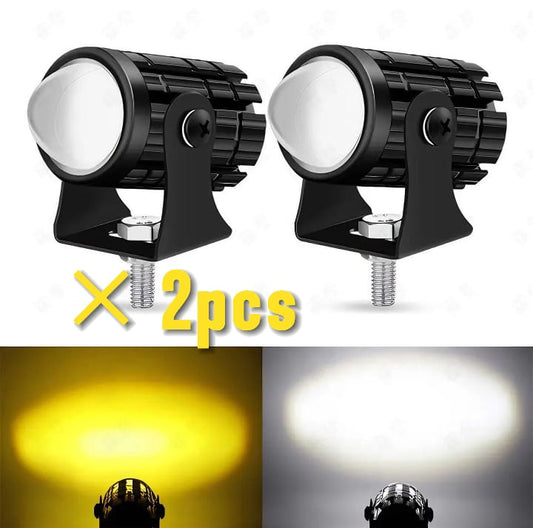 2 pcs Mini drive fog light with ( 3 point ) gift fog light for all bikes With Yellow &amp; white colour . For Bike ,Car , Jeep .