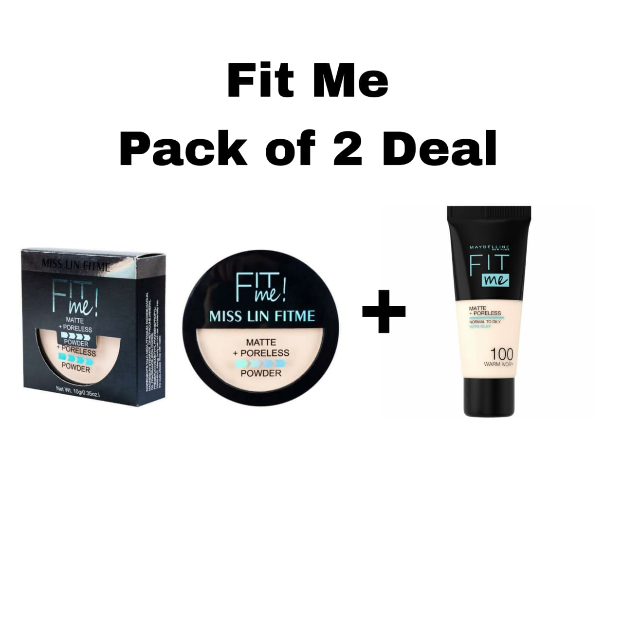 Fit me 2-in-1 Face Powder &amp; BB Tube  Makeup Deal for Girls &amp; Women