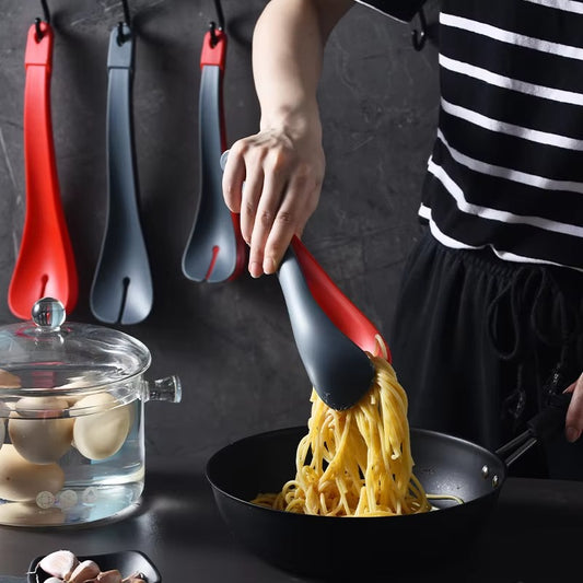 Multifunctional Food Clamp Spoon &amp; Tongs Steak | Buffet Clamp Tongs Anti-scald Spoon Tongs Cooking Tools (Random color)