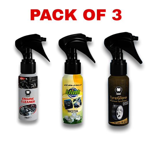 Pack of 3 cleaning deal for all bikes and car