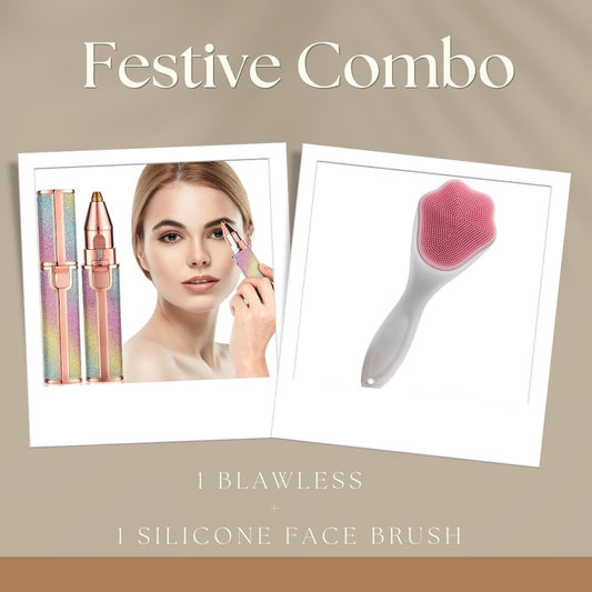 Festive Combo Deal 1 Blawless + 1 Silicone face brush. (random color)