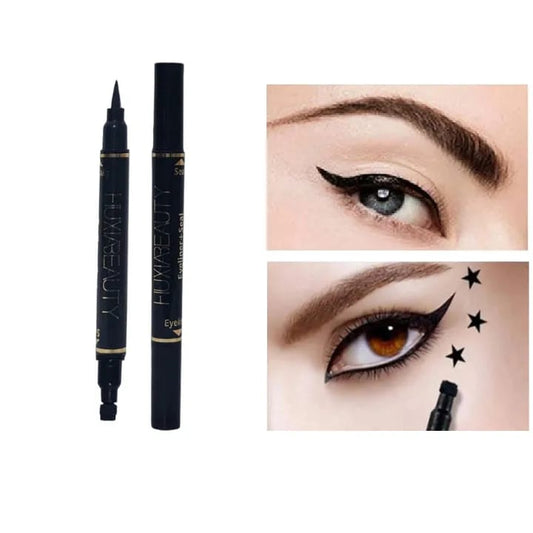 2 in 1 Double-Ended Waterproof Liquid Eyeliner + Seal (Black)