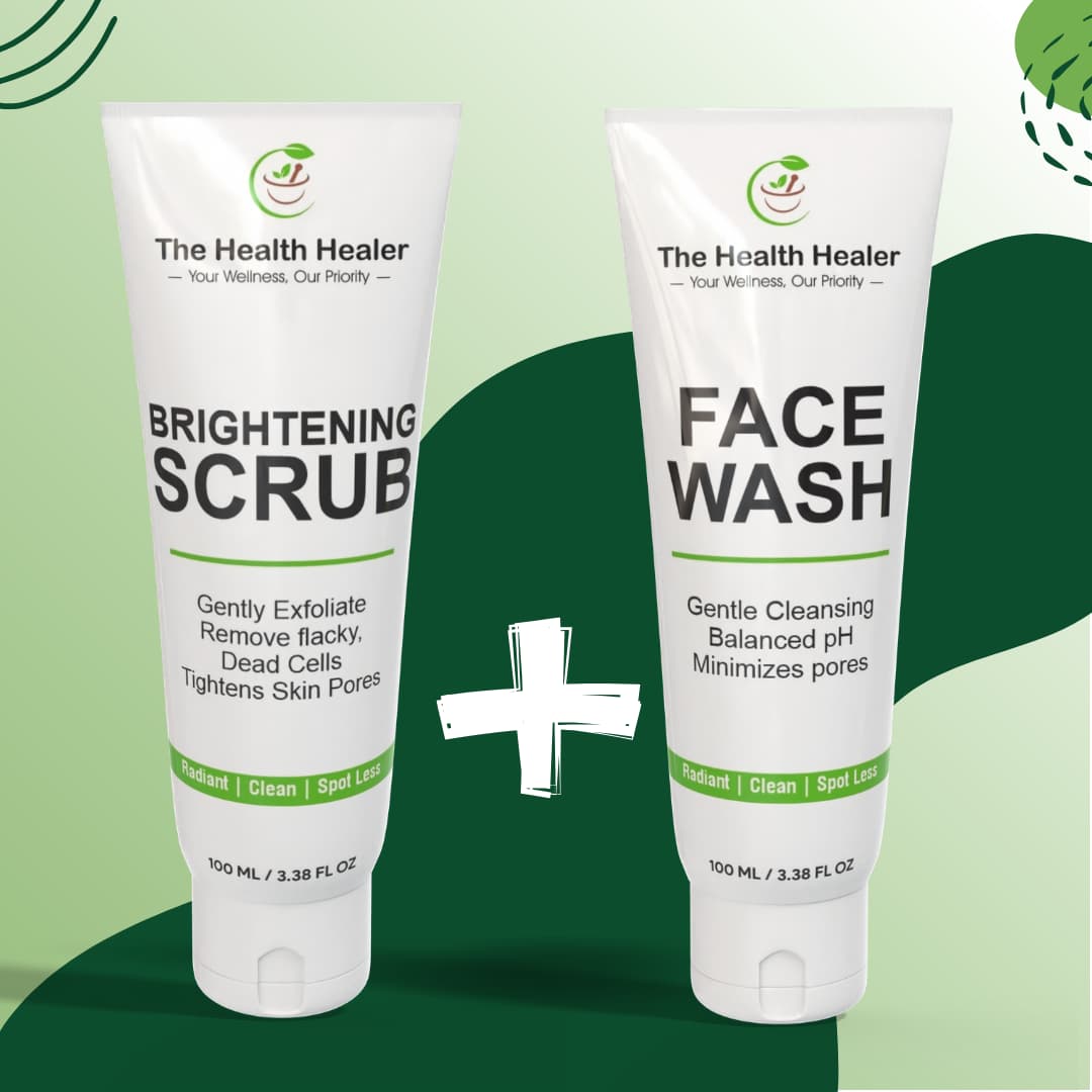 Pack of 2 Brightening Facewash &amp; Scrub Deal Moisturizes Your Skin, Anti-Aging