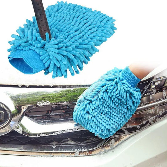 Microfiber Car Wash Duster Glove | Multi-Purpose Super Absorbent and Perfect Wash Clean for Home, Kitchen, Window, Car Dusting (Random color)