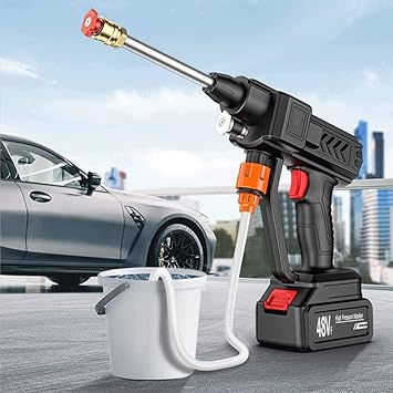 48V Cordless High-Pressure Car Wash Spray Gun – Portable Foam Washer