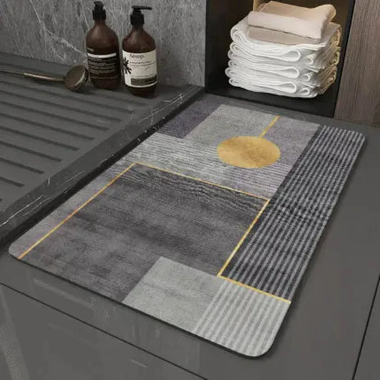 Anti-Slip Water-Absorbent Mat – Quick-Drying Rug  door Mat for Bathroom &amp; Kitchen (random design )