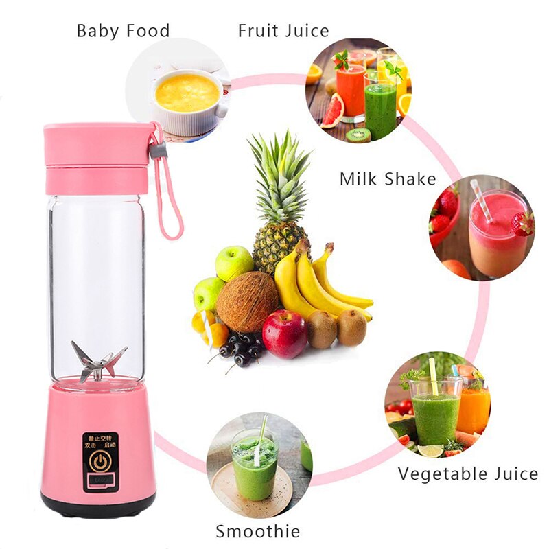 Six Blade Portable USB Electric Juicer Bottle/Blender