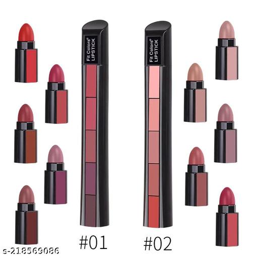 Pack of 2 - 5 in 1 Lipstick Set of 10 Colors